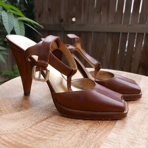 PRADA PEEP TOE HEELS